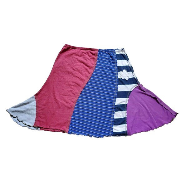 Elisabethan Skirt Women Large A-Line Upcycled Patchwork Sugar Plum NO TAG - Picture 3 of 3